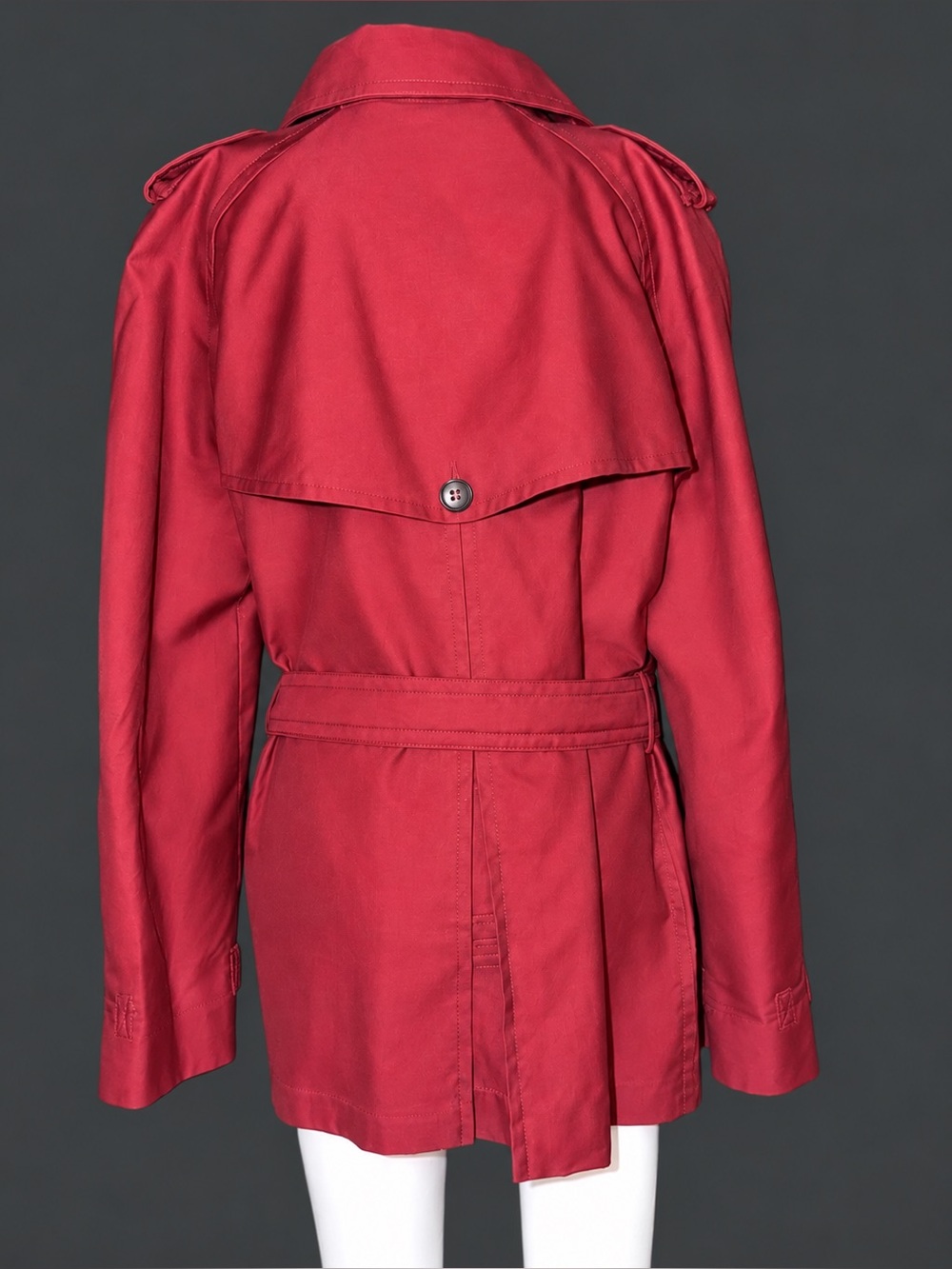 Coach New York Red Double-Breasted Trench Coat – Size L